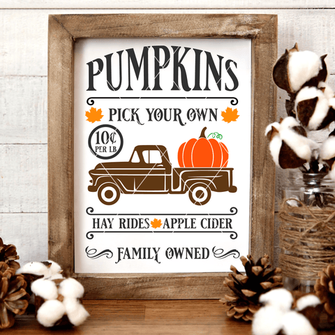 Fresh Pumpkins SVG File for Fall/Autumn