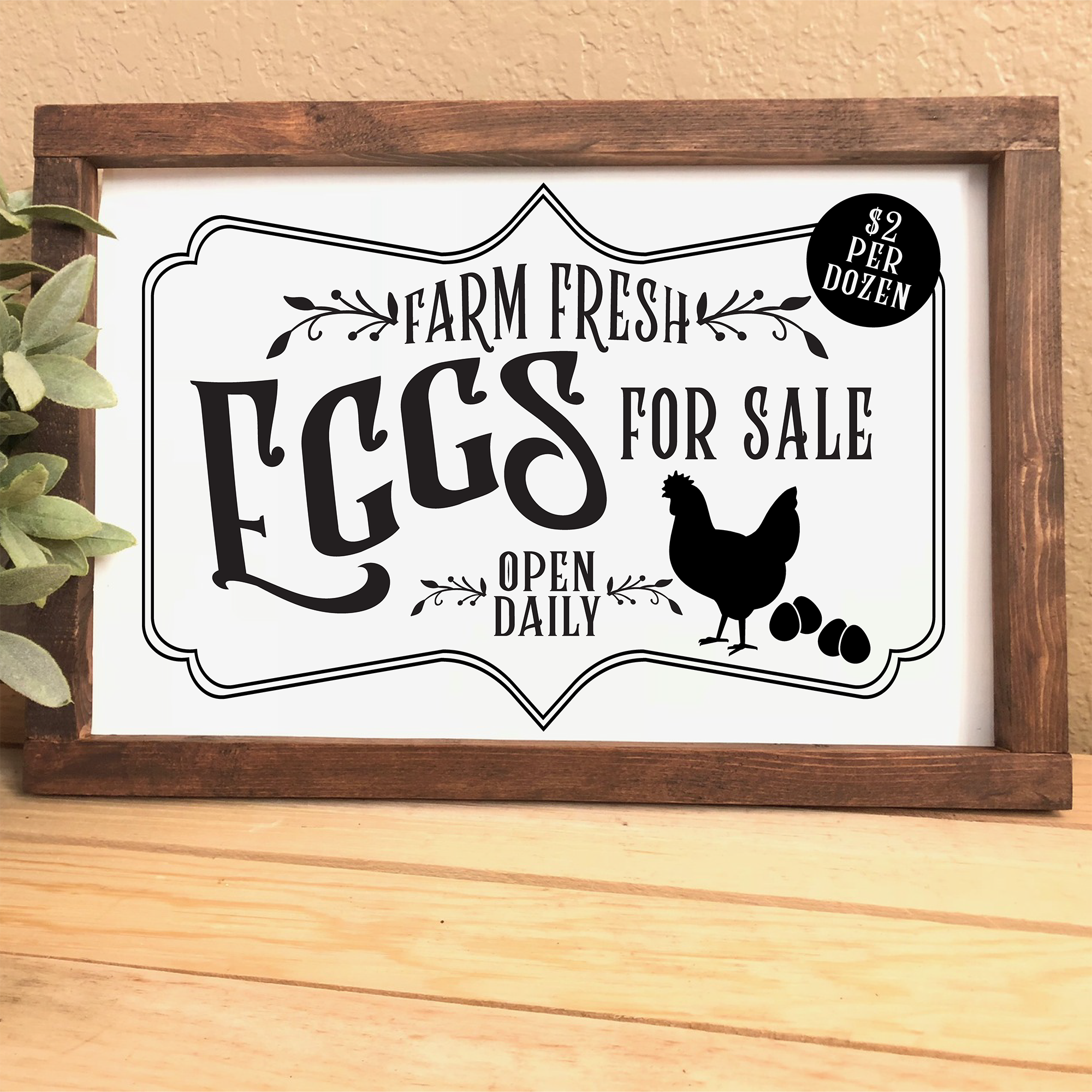 Farm Fresh Eggs Sign SVG File Style 3 for Cricut/Silhouette - Commercial Use SVG Files for Cricut & Silhouette