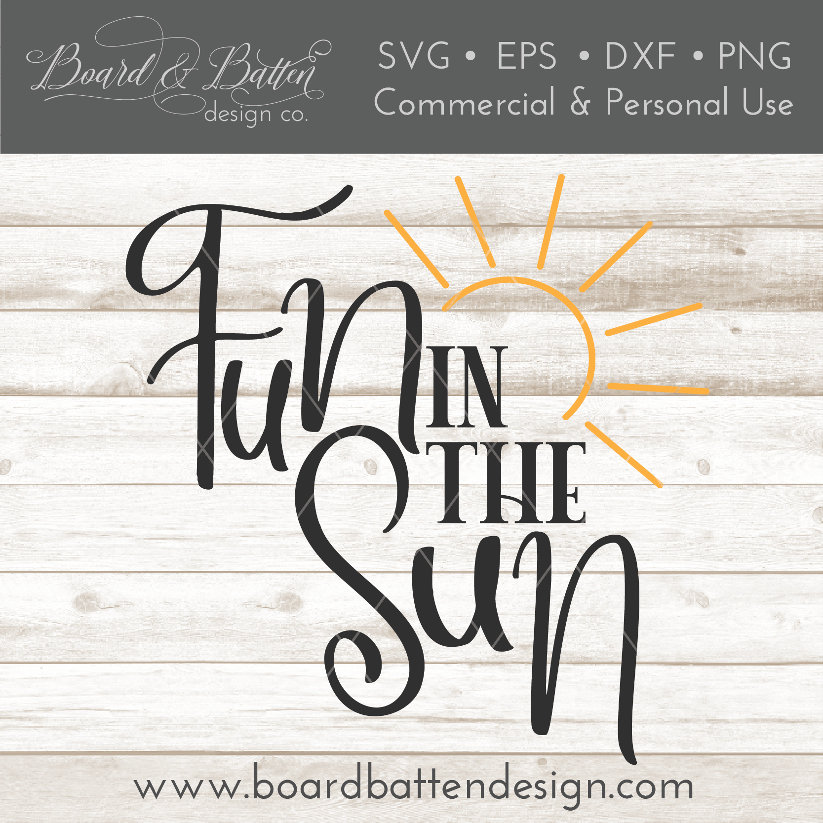 Fun In The Sun Summertime SVG File - Commercial Use SVG Files for Cricut & Silhouette
