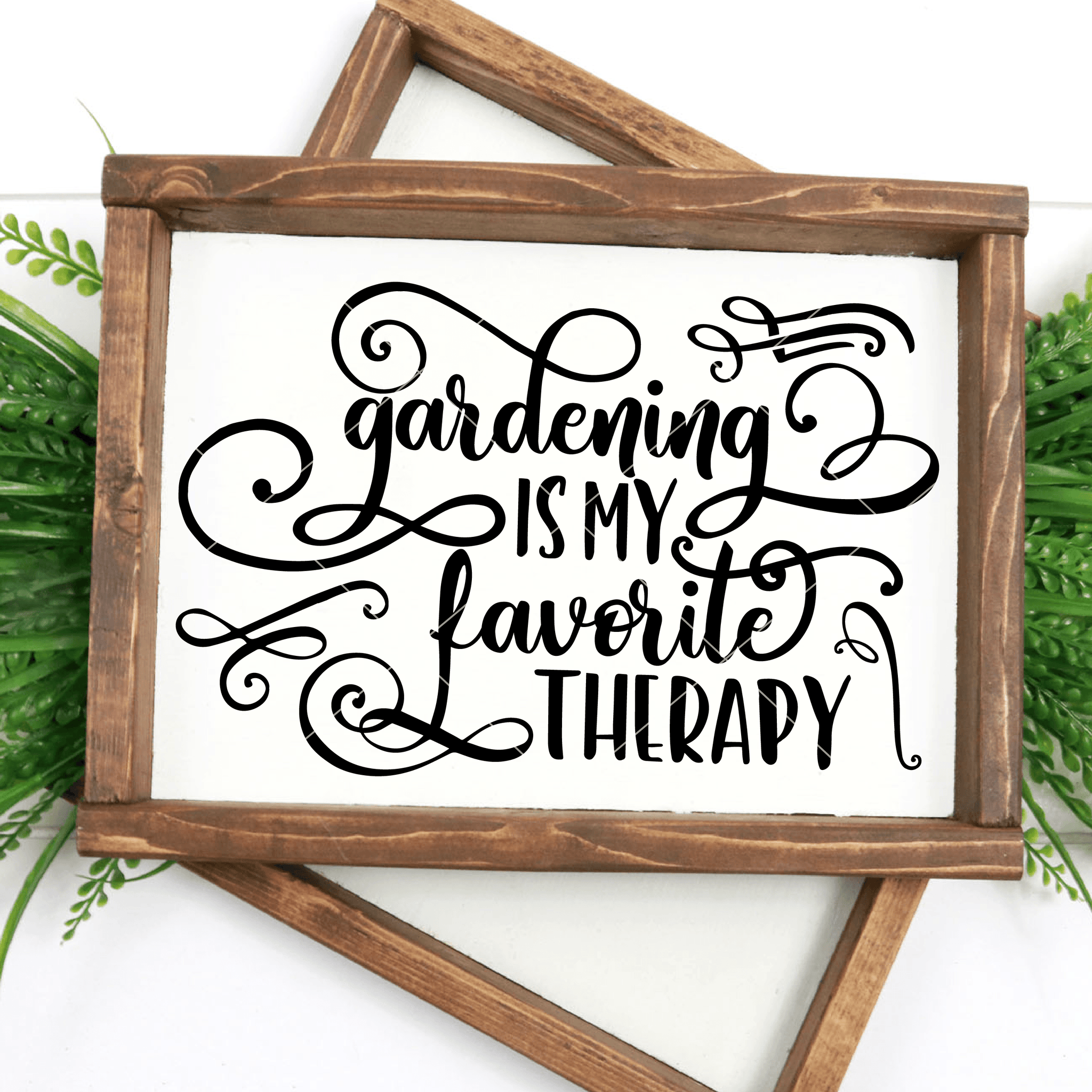 Gardening Is My Favorite Therapy SVG File - Commercial Use SVG Files for Cricut & Silhouette