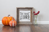 Give Thanks to the Lord SVG File - Commercial Use SVG Files for Cricut & Silhouette