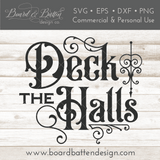 Gothic Christmas Ornament SVG File - Deck the Halls - Commercial Use SVG Files for Cricut & Silhouette