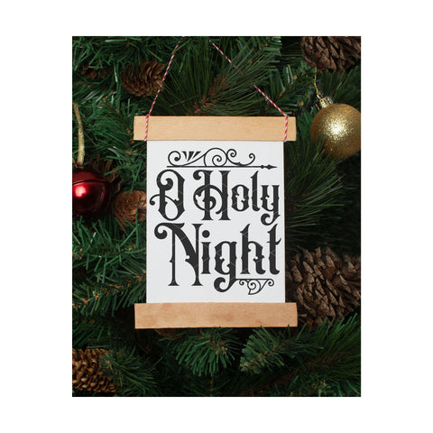 Gothic Christmas Ornament SVG File - O Holy Night