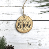 Gothic Christmas Ornament SVG File - Let It Snow - Commercial Use SVG Files for Cricut & Silhouette
