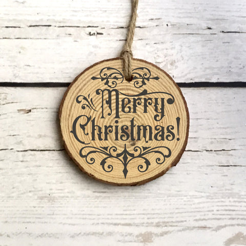 Gothic Christmas Ornament SVG File - Merry Christmas