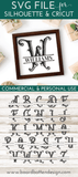 Vintage Gothic Split Monogram Alphabet - Commercial Use SVG Files for Cricut & Silhouette