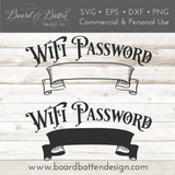 Gothic Vintage Style Wifi Password Sign SVG File - Commercial Use SVG Files for Cricut & Silhouette