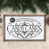 Christmas & Holiday SVG Files | Hand Rolled Candy Canes Vintage Sign Cut File - Commercial Use SVG Files for Cricut & Silhouette
