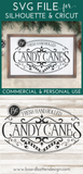 Christmas & Holiday SVG Files | Hand Rolled Candy Canes Vintage Sign Cut File - Commercial Use SVG Files for Cricut & Silhouette