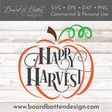 Happy Harvest SVG File No. 2 for Fall/Autumn - Commercial Use SVG Files for Cricut & Silhouette