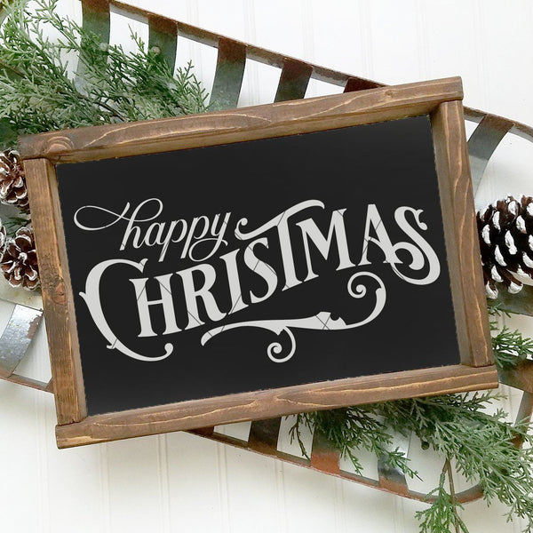 Happy Christmas SVG File – Board & Batten Design Co.