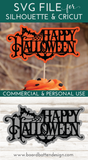 Happy Halloween Cake Topper SVG File for Cricut & Silhouette - Commercial Use SVG Files for Cricut & Silhouette