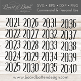 Happy New Year Round SVG Design With Number Variations - Commercial Use SVG Files for Cricut & Silhouette