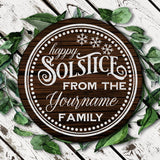 Round Personalizable Happy Solstice SVG File - Commercial Use SVG Files for Cricut & Silhouette