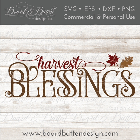Harvest Blessings SVG File