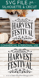 Harvest Festival SVG Cut File for Fall/Autumn - Commercial Use SVG Files for Cricut & Silhouette