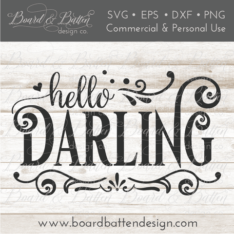 Hello Darling SVG File