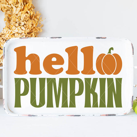 Hello Pumpkin SVG | Cricut Pumpkin Svg | Silhouette Dxf