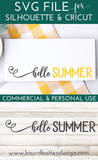 Hello Summer SVG File - Commercial Use SVG Files for Cricut & Silhouette