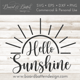 Hello Sunshine 2 SVG File for Summer - Commercial Use SVG Files for Cricut & Silhouette