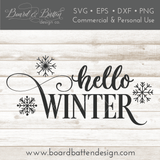 Hello Winter SVG File - Commercial Use SVG Files for Cricut & Silhouette