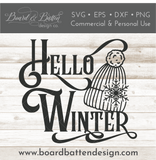 Winter SVG Files | Hello Winter 3 | Cricut SVG File Designs - Commercial Use SVG Files for Cricut & Silhouette