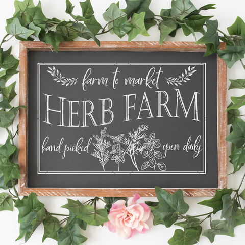 Vintage Herb Farm Sign SVG File for Cricut/Silhouette