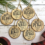 Christmas Ornament SVG Files | Holiday Word Ornament Set Cut Files | Christmas Cricut Designs - Commercial Use SVG Files for Cricut & Silhouette