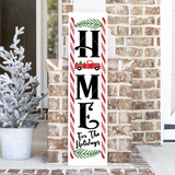 Vertical Christmas Porch Sign SVG | Home For The Holidays Cut File | Christmas Cricut Files - Commercial Use SVG Files for Cricut & Silhouette