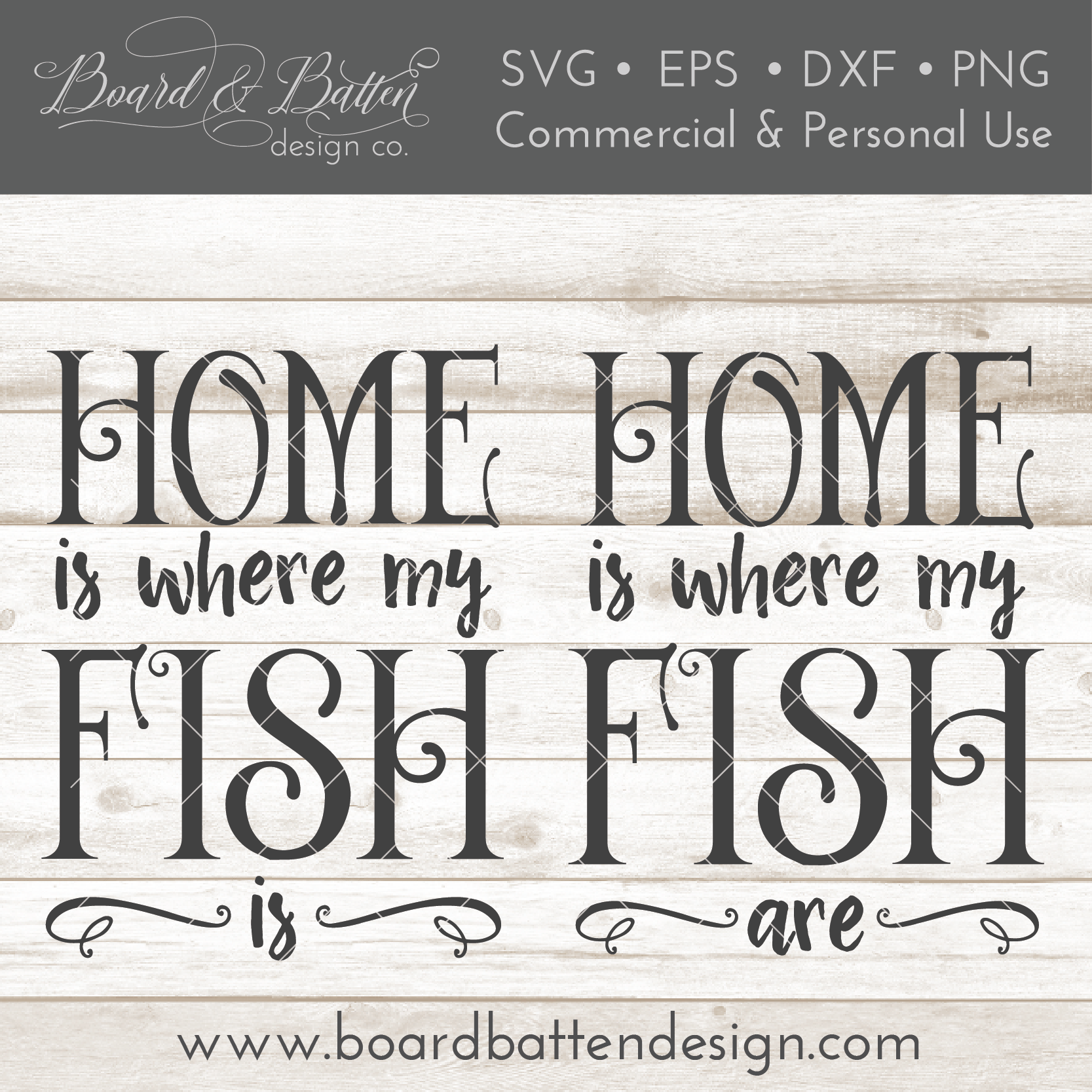 Home Is Where My Fish Are SVG File - Commercial Use SVG Files for Cricut & Silhouette