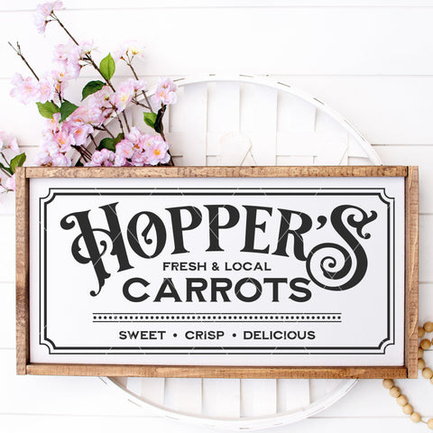 Hopper's Carrots Vintage Style SVG File