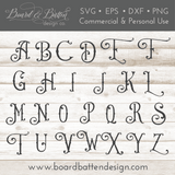 Victorian I Love Us Personalizable Monogram Sign SVG File - Commercial Use SVG Files for Cricut & Silhouette