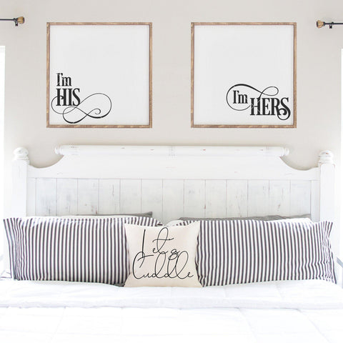 I'm His / I'm Hers / I'm Theirs Romantic Bedroom Sign SVG Set