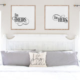 I'm His / I'm Hers / I'm Theirs Romantic Bedroom Sign SVG Set - Commercial Use SVG Files for Cricut & Silhouette