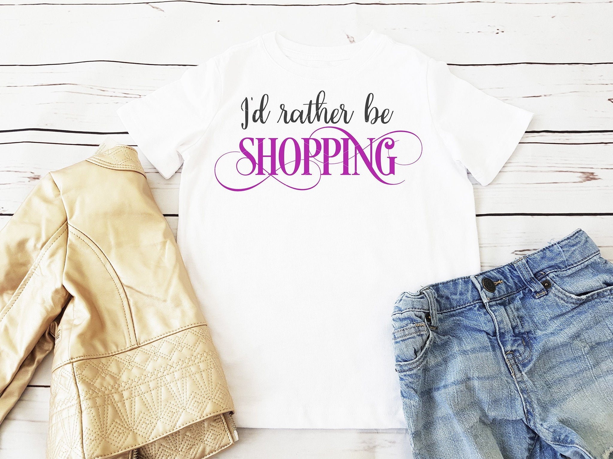 I'd Rather Be Shopping SVG - Commercial Use SVG Files for Cricut & Silhouette