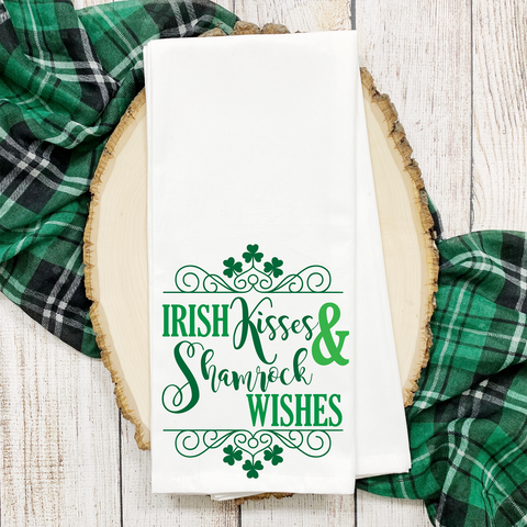 Irish Kisses Shamrock Wishes SVG File for St Patrick's Day