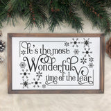 Holiday SVG Files | It's The Most Wonderful Time of The Year Cut File for Christmas - Commercial Use SVG Files for Cricut & Silhouette