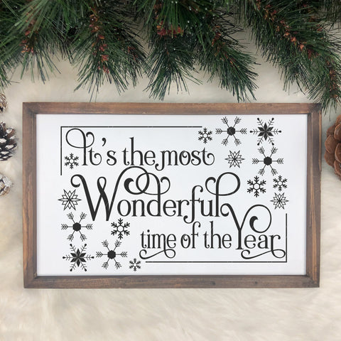 Holiday SVG Files | It's The Most Wonderful Time of The Year Cut File for Christmas