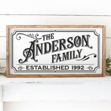Custom Vintage Gothic Last Name Family & Est Date SVG File - Commercial Use SVG Files for Cricut & Silhouette