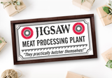 Halloween Sign Svg | Jigsaw Meat Processing Plant | Silhouette Files - Commercial Use SVG Files for Cricut & Silhouette