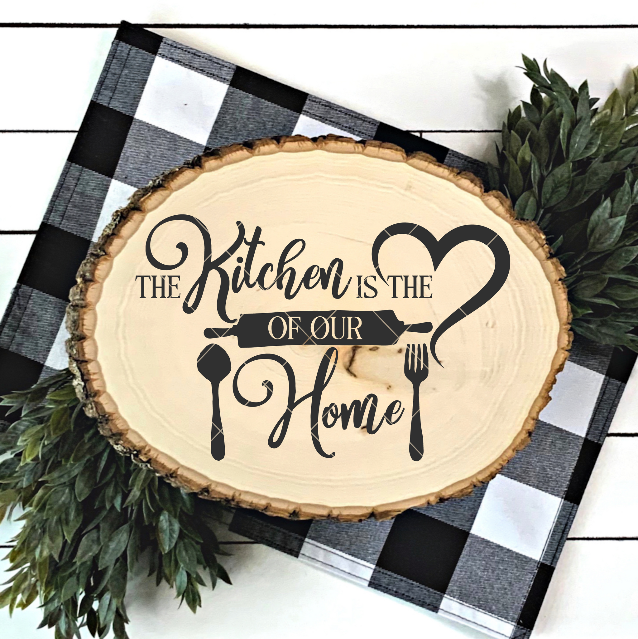 The Kitchen Is The Heart of The Home SVG File (Style 2) - Commercial Use SVG Files for Cricut & Silhouette