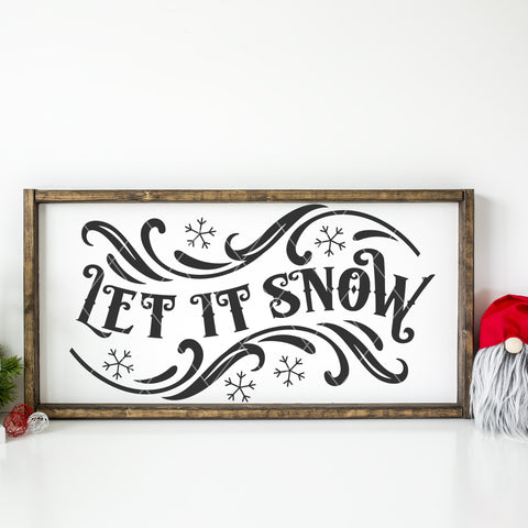 Let It Snow SVG File Style 5