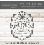 Love Potion No. 9 Alchemy Label SVG File for Valentine's Day, Weddings, etc - Commercial Use SVG Files for Cricut & Silhouette