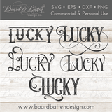 Lucky Single Word SVG Set - Commercial Use SVG Files for Cricut & Silhouette