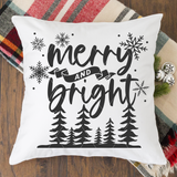 Winter SVG File | Merry And Bright Cut File | Christmas SVG |Cricut Files - Commercial Use SVG Files for Cricut & Silhouette