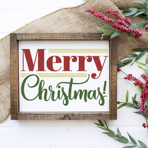 Merry Christmas SVG File - Silhouette/Cricut Christmas Cut Files