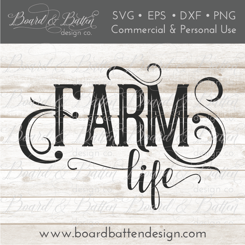 Farm Life SVG File - Style 2 - Commercial Use SVG Files for Cricut & Silhouette