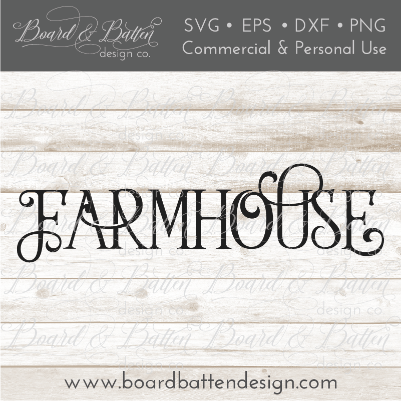 Vintage Farmhouse SVG File - Commercial Use SVG Files for Cricut & Silhouette