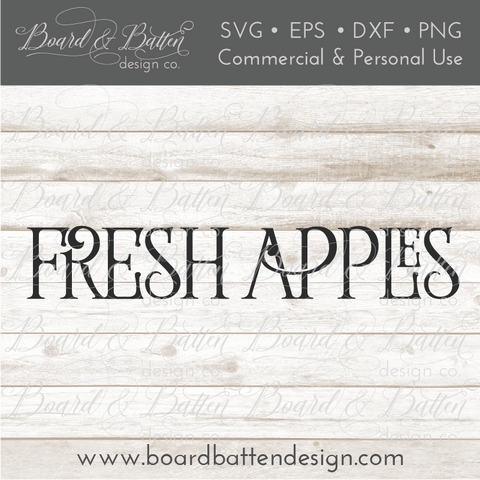 Fresh Apples Farmhouse SVG File