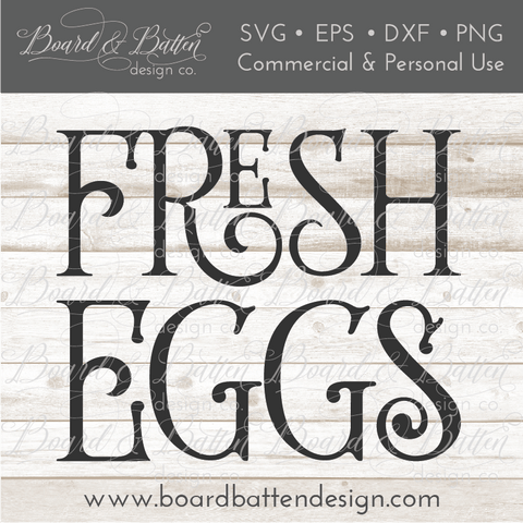 Fresh Eggs SVG File - Style 2